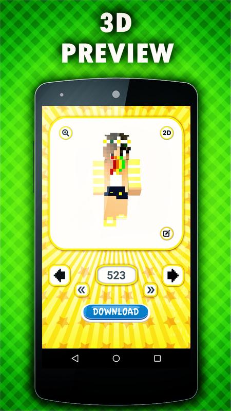 minecraft pe skins free app minecraft pe skins free app