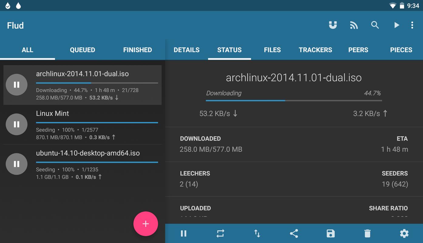 Phone Torrent Downloader For Android Phone flud torrent downloader apk download free video players screenshot