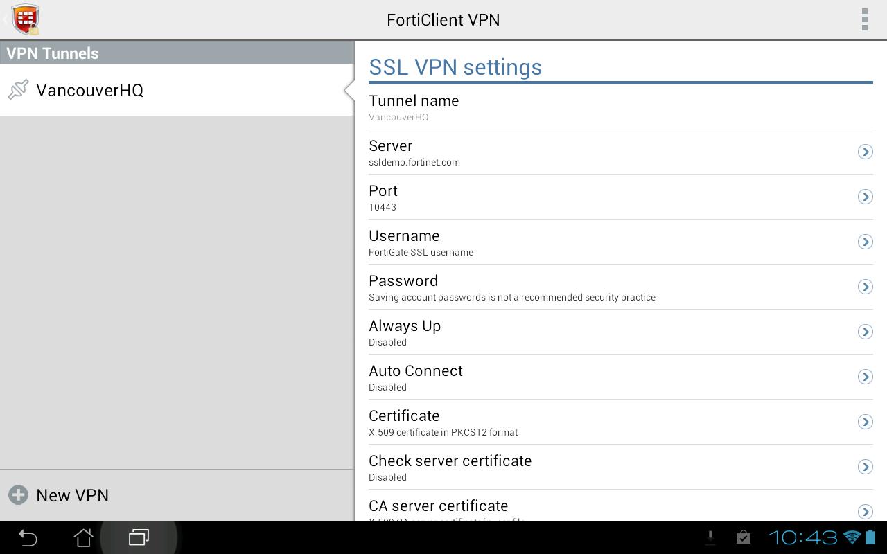 forticlient vpn setup