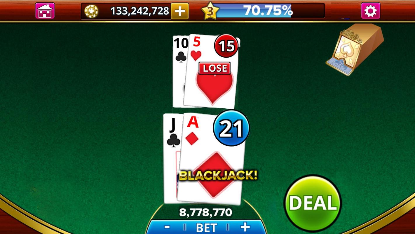 Internet blackjack game