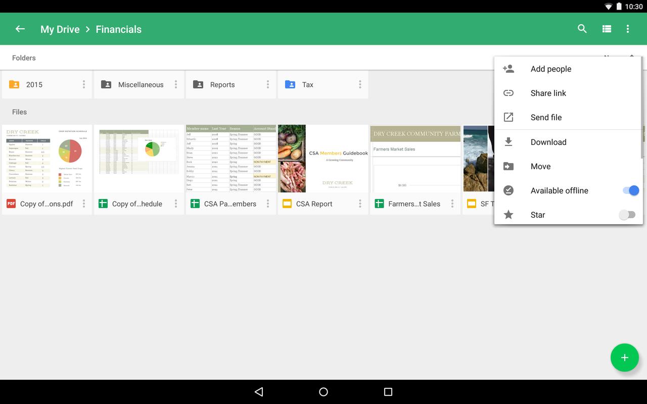 google drive download folder to android