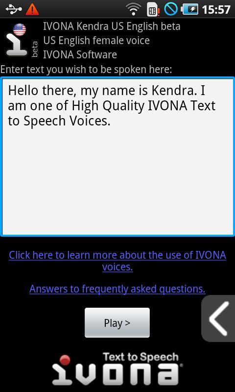 text to speech ivona