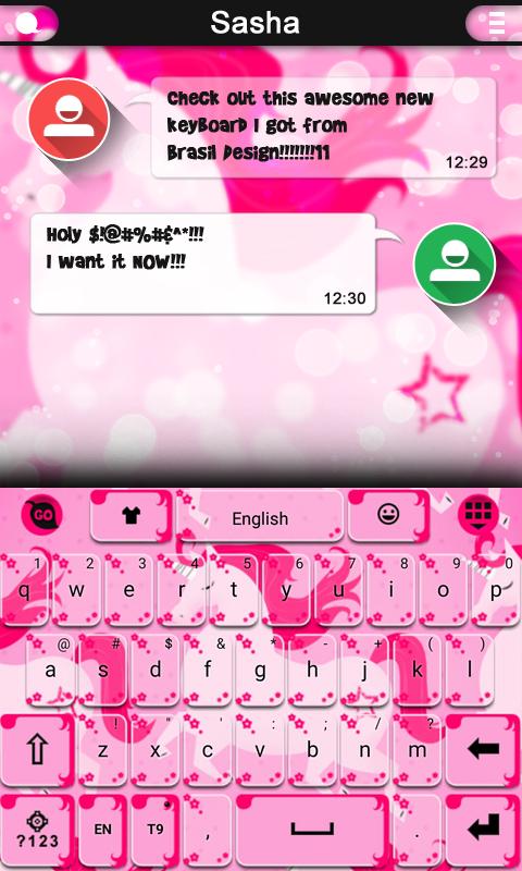 Pink Unicorn Keyboard Theme APK Download - Free ...