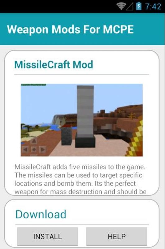 Weapon Mods For MCPE APK Download - Free Entertainment APP 