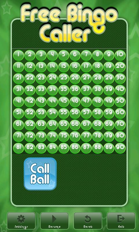 bingo caller sheet bingo caller sheet