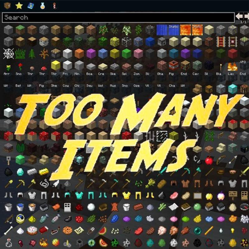 A lot more items. Мод TOOMANYITEMS. More items. To many items. Too many items 1.19.2.