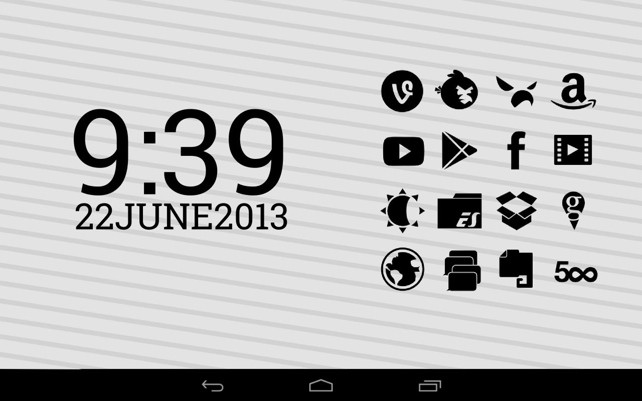 Stamped Black Icons APK Download - Free Personalization 