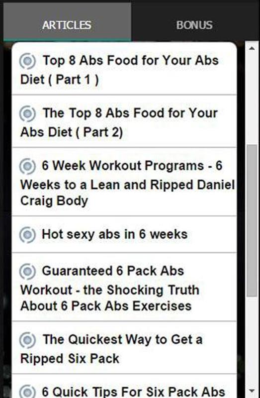 2 Week 6 Pack Diet Challenge