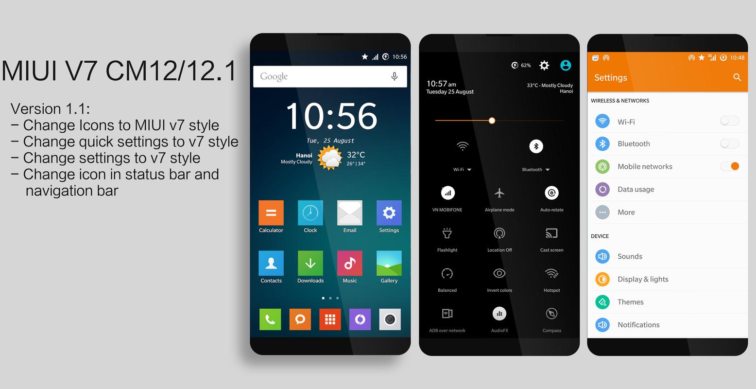 MIUI V7 CM12.x/CM13 APK Download - Free Personalization ...