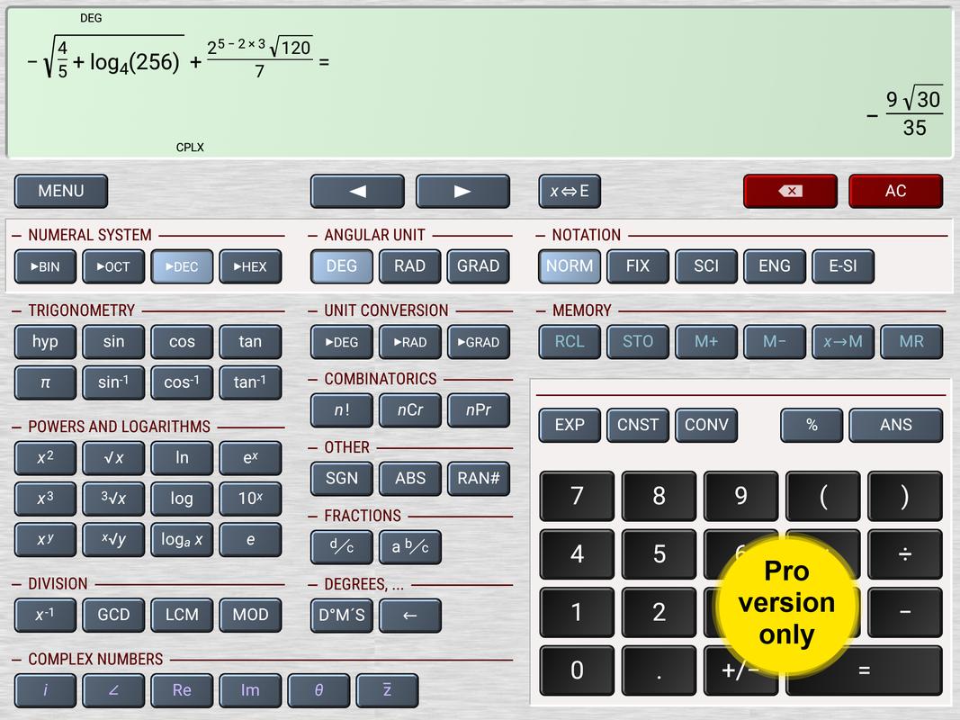 HiPER Scientific Calculator APK Download - Free Tools APP ...