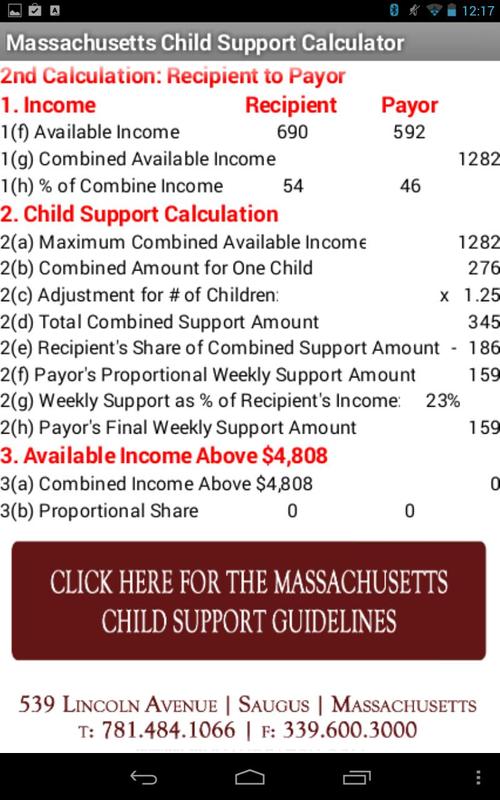 Printables Child Support Guidelines Worksheet Ma child support worksheet ma davezan calculator apk download free tools app for