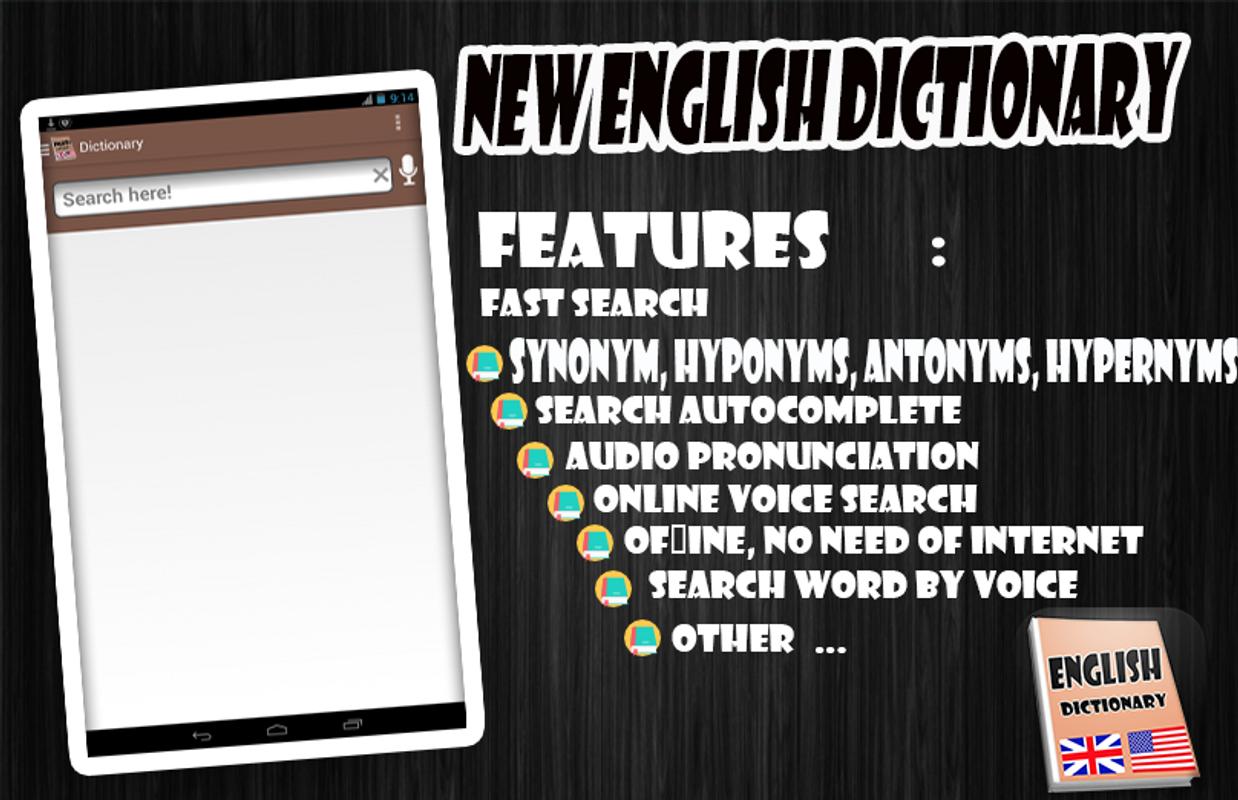 Phone English Dictionary For Android Phone new english dictionary apk download free books reference app poster