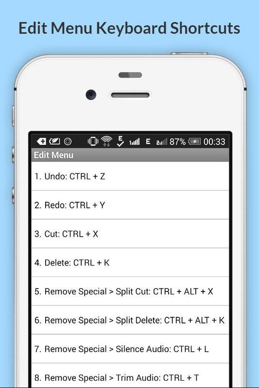 Free Audacity Shortcuts APK Download Free Productivity