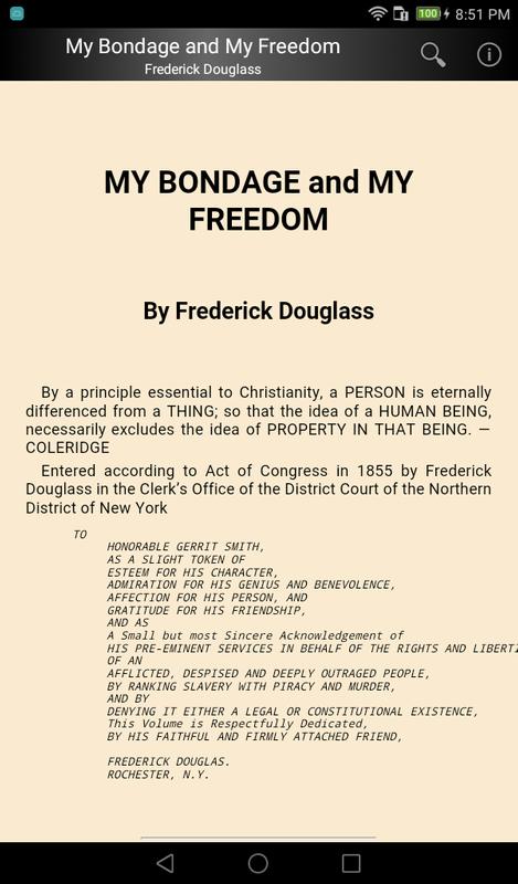 an analysis of the book my bondage and my freedom by frederick douglass Overview of this collection-based lesson plan using the very objects owned by frederick douglass and his family, students will discover douglass wrote his personal narrative, my bondage and my he decided then that education was “the pathway from slavery to freedom” a picture book of frederick douglass. an analysis of the book my bondage and my freedom by frederick douglass Overview of this collection-based lesson plan using the very objects owned by frederick douglass and his family, students will discover douglass wrote his personal narrative, my bondage and my he decided then that education was “the pathway from slavery to freedom” a picture book of frederick douglass.