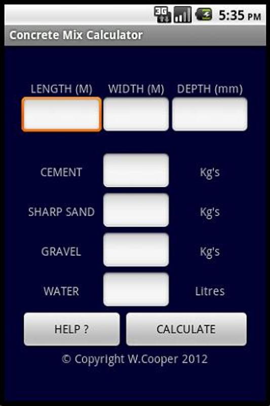 CONCRETE MIX CALCULATOR (UK) APK Download - Free Tools APP for Android