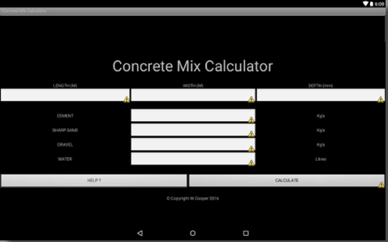 CONCRETE MIX CALCULATOR (UK) APK Download - Free Tools APP for Android