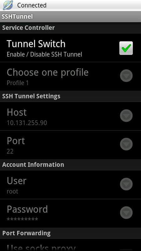 andeoid make single app use ssh tunnel andeoid make single app use ssh tunnel