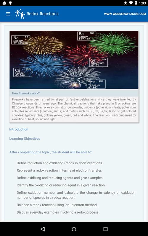 Redox Reactions Apk Download Free Education App For Android Redox Reactions Poster Apk Screenshot