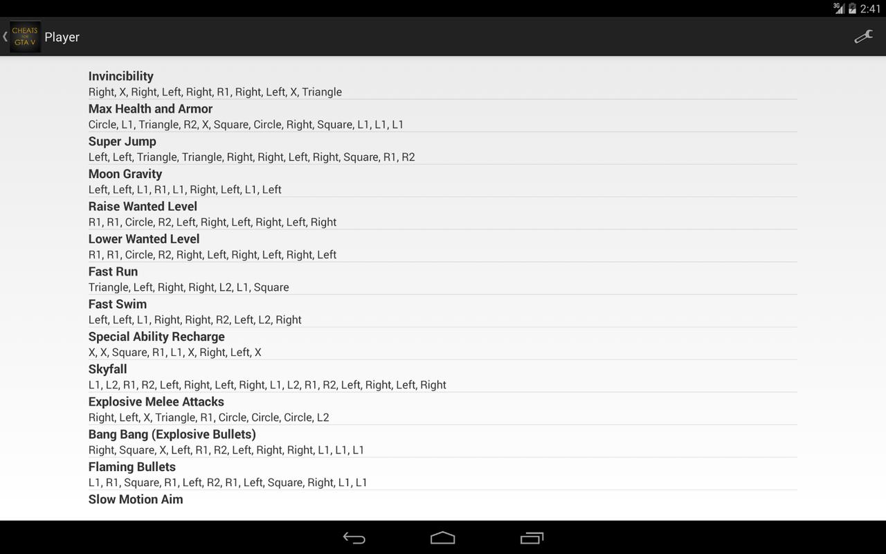 Cheats for GTA 5 (PS4 / Xbox) APK Download - Free ...