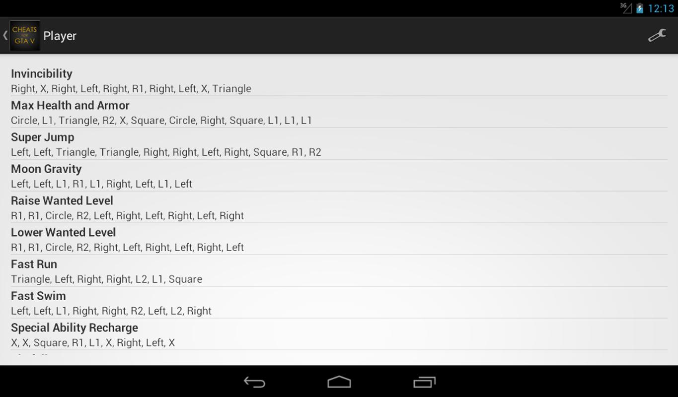 Cheats for GTA 5 (PS4 / Xbox) APK Download - Free ...