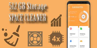 512 GB Storage Space Cleaner : 512 GB RAM Booster Affiche