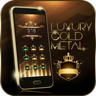Goldenes Metall CMS-Design Zeichen