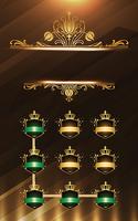 Luxury Gold Metal Theme Affiche