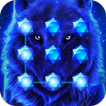 Blue Cool Wolf King AppLock