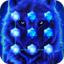 Blue Cool Wolf King AppLock APK