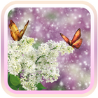 butterfly spring flower icon