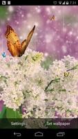 butterfly spring flower poster