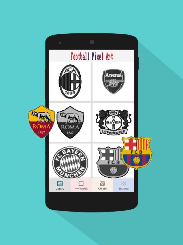 Color By Number Football Club Pixel Art For Android Apk