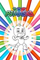 Coloring Pages Game for PJ Masks Catboy Cartaz