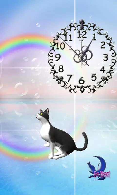 Android向けの白黒猫ライブ壁紙アプリ走る飛び猫 お洒落アナログ時計付き Apkをダウンロードしましょう