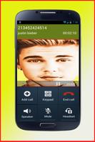 fake call Justin Bieber screenshot 2