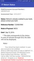 Income Tax Refund(ITR) Status Ekran Görüntüsü 1