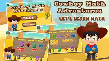 Cowboy Preschool Math Games Poster