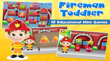 Fireman Toddler plakat