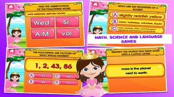 Princess 4th Grade Games ảnh chụp màn hình 1