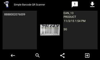 Barcode QR DataMatrix Scanner capture d'écran 2