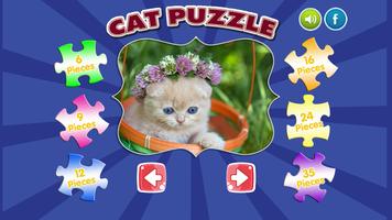 เกมต่อจิ๊กซอว์ภาพแมวสำหรับเด็ก Cartaz