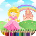 Kids Coloring Book -Princess آئیکن