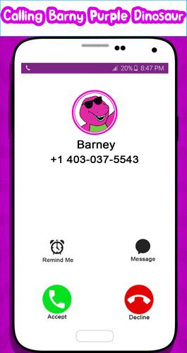 Calling Barny Purple Dinosaur For Android Apk Download - barney is a dinosaur roblox id
