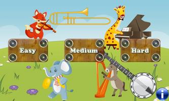 ألعاب الموسيقى للأطفال والآلات الموسيقية الملصق