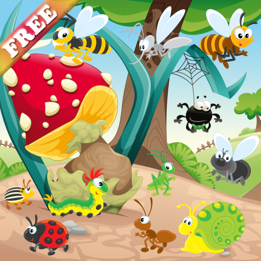 子供のための昆虫やワームゲーム 自然を発見する 幼児用ゲーム