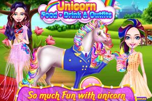 Unicorn Food - Drink & Outfits poster
