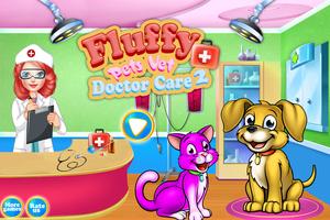 Fluffy Pets Vet Doctor Care 2 پوسٹر