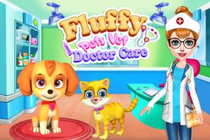 Fluffy Pets Vet Doctor Care poster
