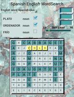 Spanish English Wordsearch poster