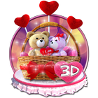 ikon 3d couple lovely teddy theme